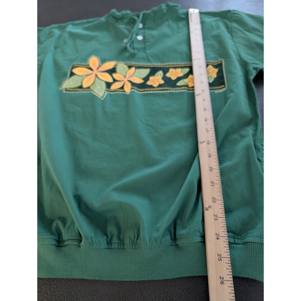 NEW Crazy Shirts Hawaiian Pullover Shirt Lightweight Shacket Green Dyed Small - Picture 7 of 16